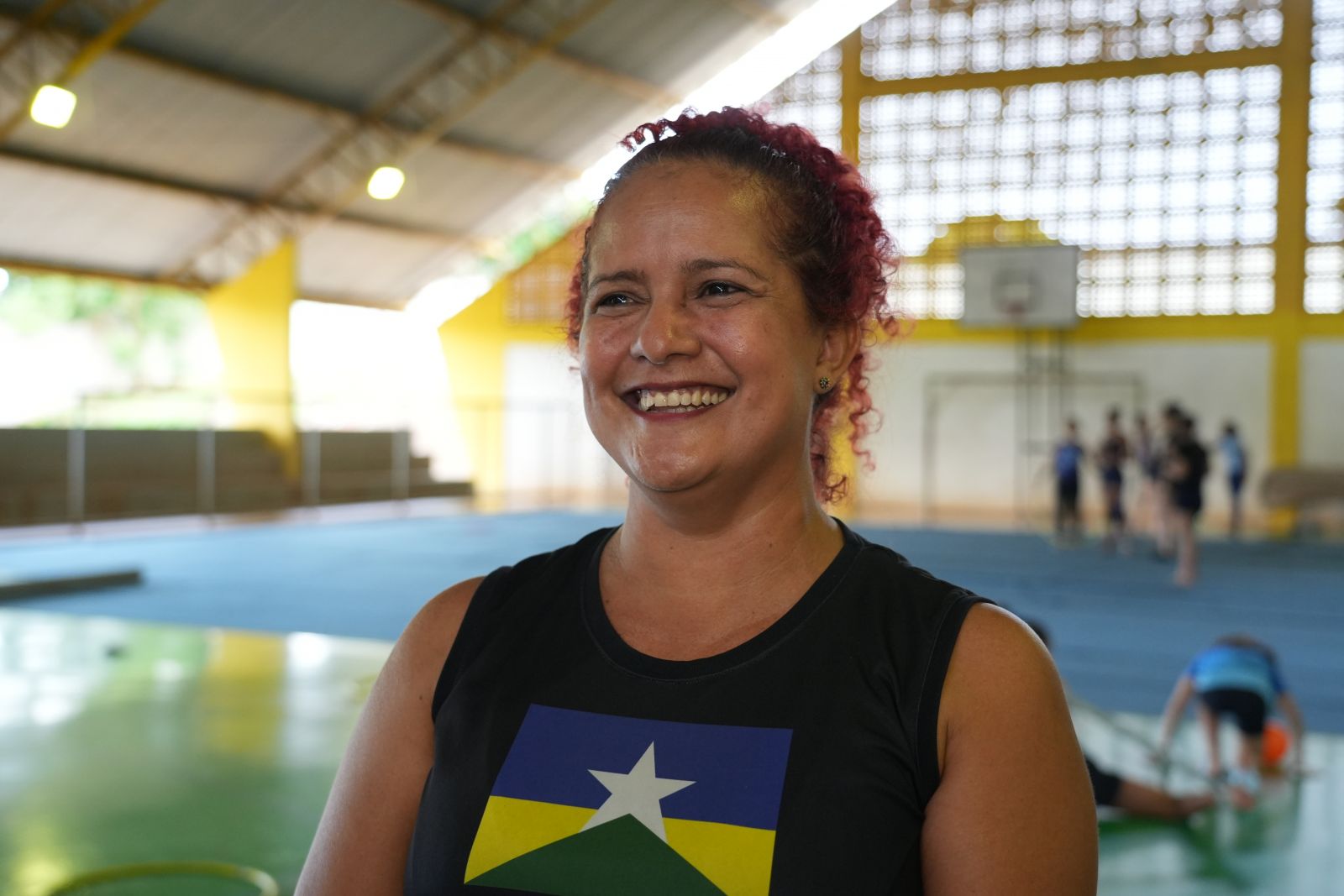  Francimeire Lavareda se orgulha do talento da aluna e também pelo fato da atleta está trilhando o mesmo caminho