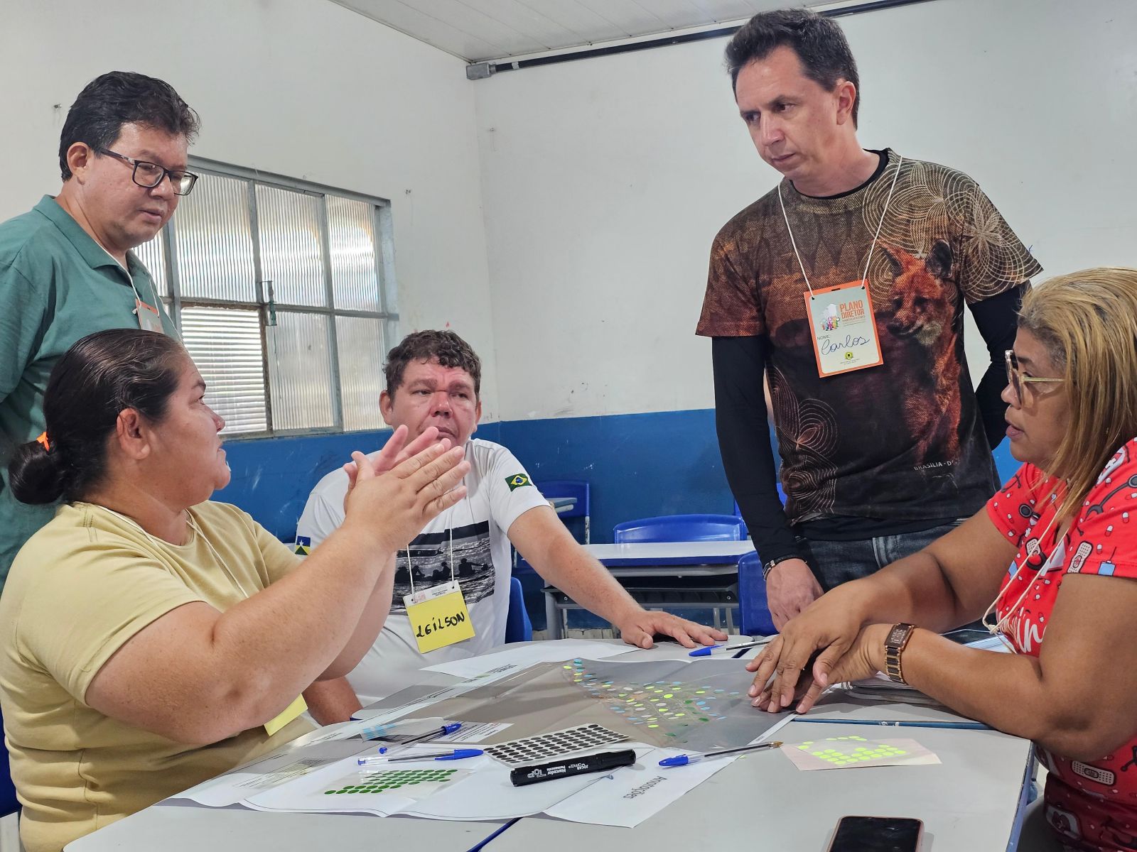 Oficina realizada com população do Distrito de São Carlos durante o encontro
